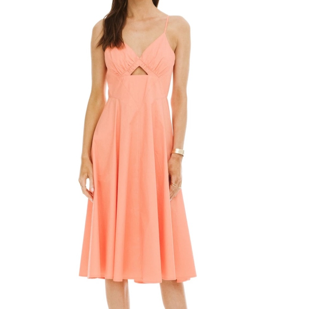 ASTR The Label Tangerine Lindey Midi Dress